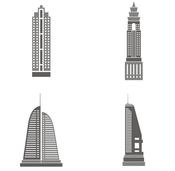 Vector illustrations of skyscrapers. — Stock Vector