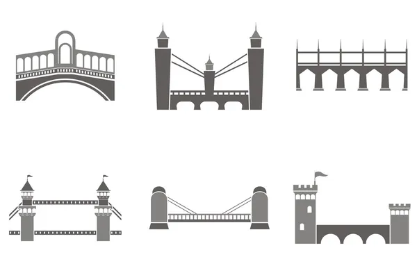 Illustrations vectorielles des ponts . — Image vectorielle