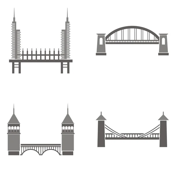 Vektor-Abbildungen von Brücken. — Stockvektor