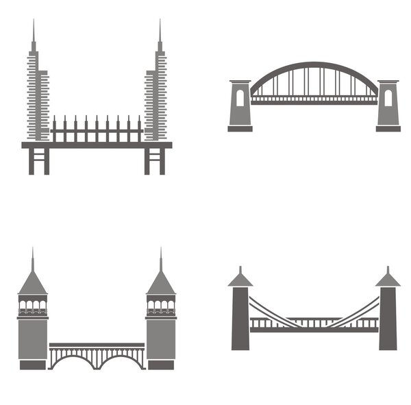 Vector illustrations of bridges.