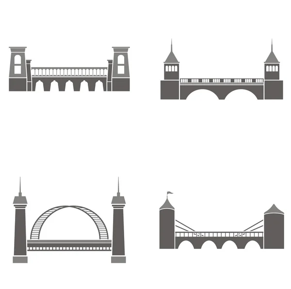 Vector illustrations of bridges. — Stock Vector