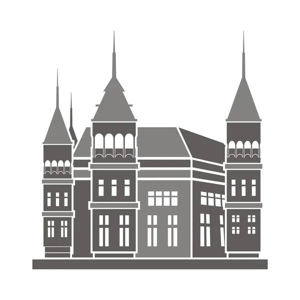 Ilustración vectorial de un edificio histórico. — Vector de stock