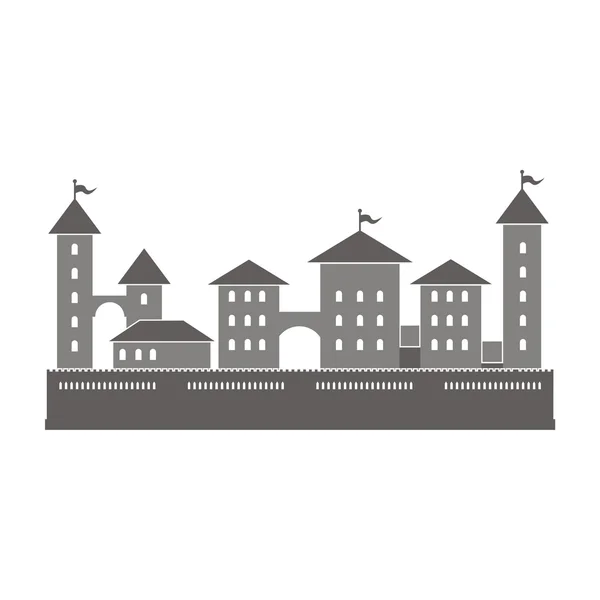 Ilustración vectorial de un edificio histórico. — Vector de stock