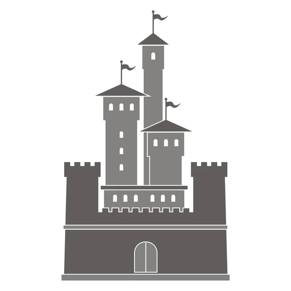 Tarihi bir binanın vektör illüstrasyonu.