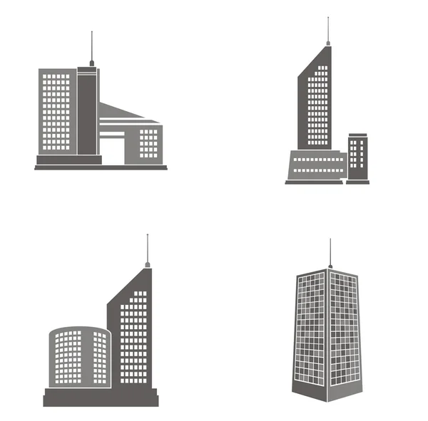 Vektor illustrationer av skyskrapor. — Stock vektor