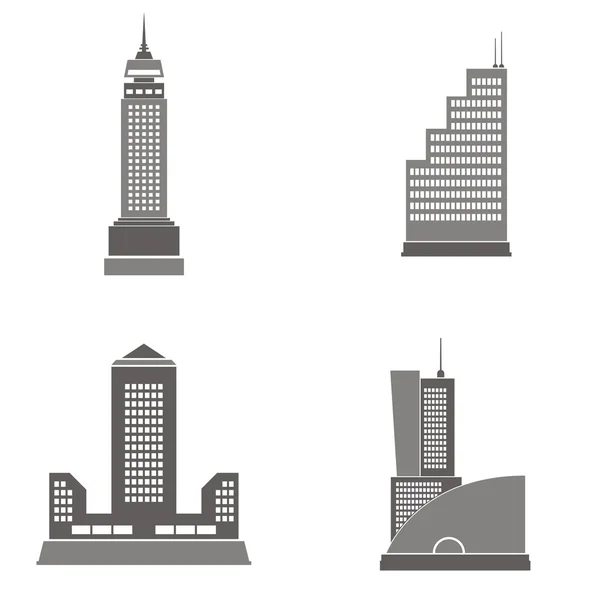 Vector illustrations of skyscrapers. — Stock Vector