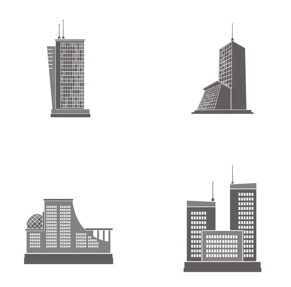 Vektor-Illustrationen von Wolkenkratzern. — Stockvektor