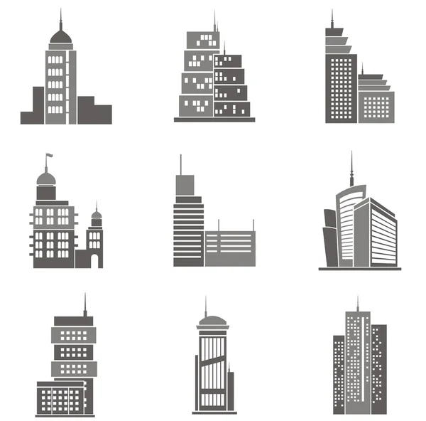 Vector illustrations of skyscrapers. — Stock Vector