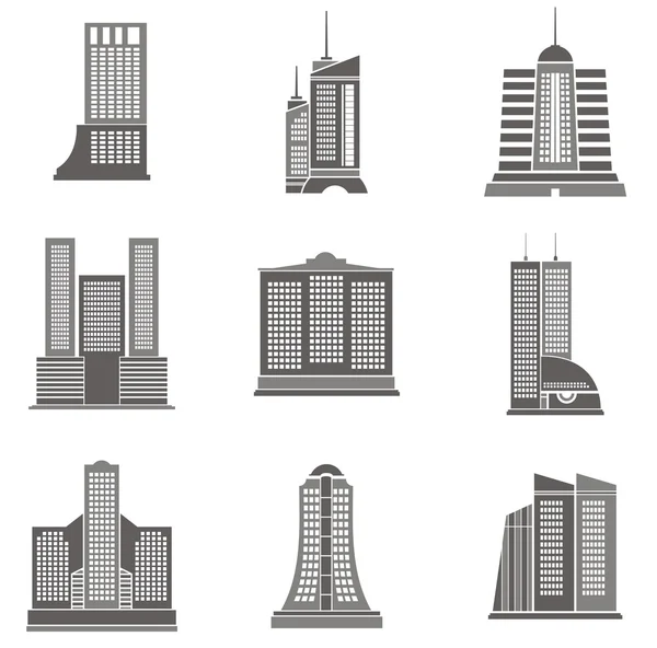 Vector illustrations of skyscrapers. — Stock Vector