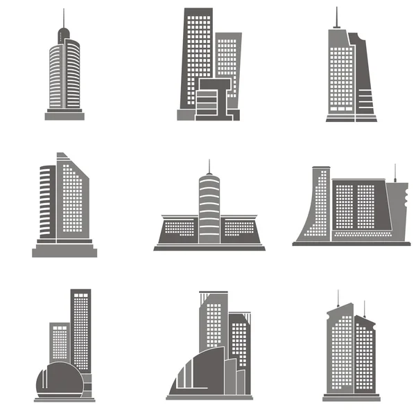 Vector illustrations of skyscrapers. — Stock Vector