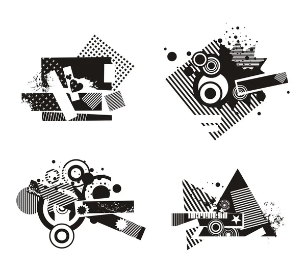 Eine Reihe abstrakter Grunge-Design-Elemente, Vektor-Serien. — Stockvektor