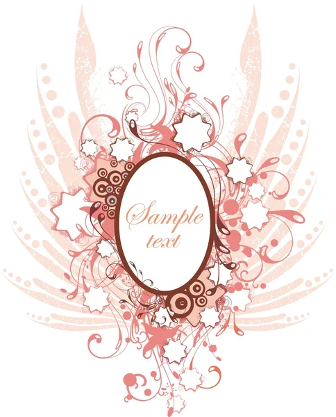 Floral panel design with place for your text, vector illustration series. — Stock Vector