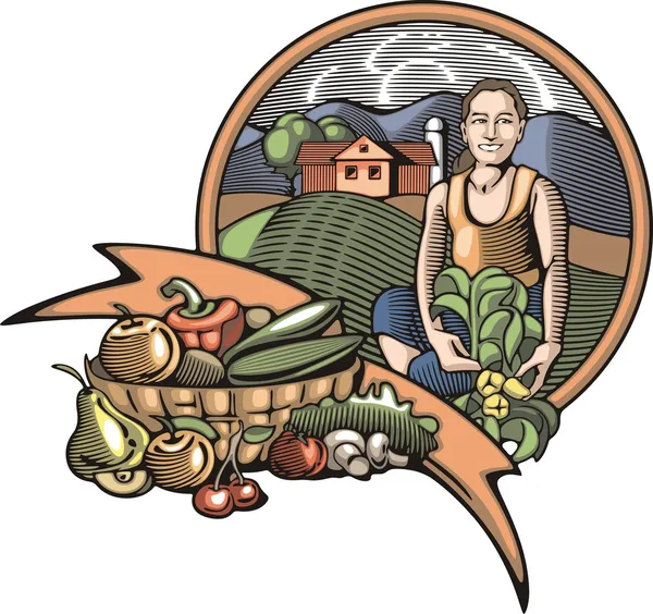 La vie rurale et l'agriculture — Image vectorielle