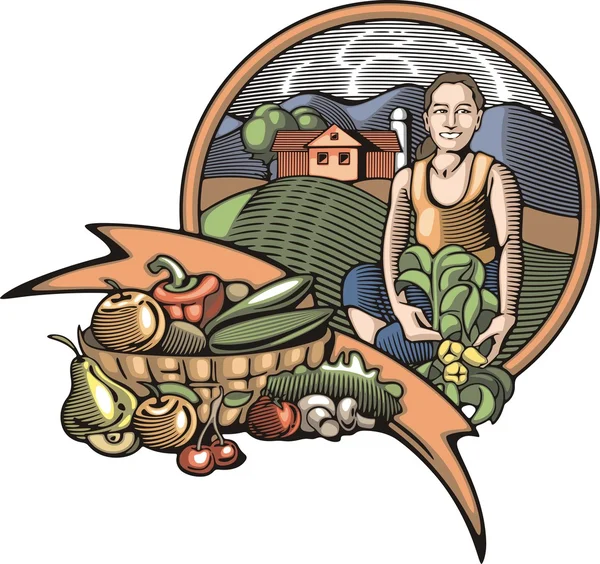 Landleben und Landwirtschaft lizenzfreie Stockillustrationen