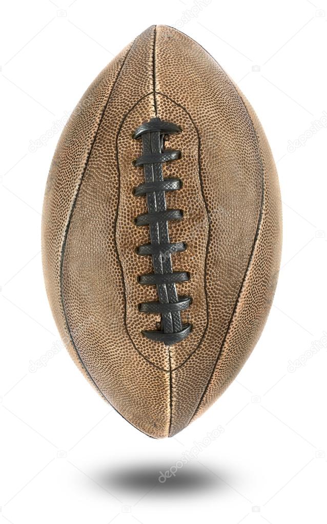 american football with clipping path