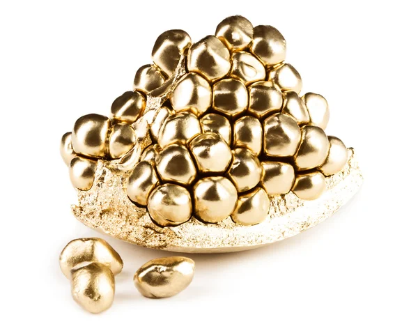 Gold pomegranate — Stock Photo, Image