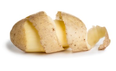 kesme kabuğu ile ham patates