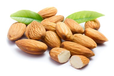 Almonds with leaves clipart