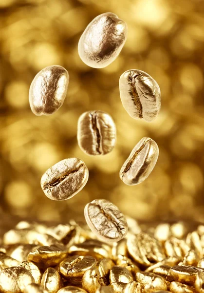 Gold coffee beans