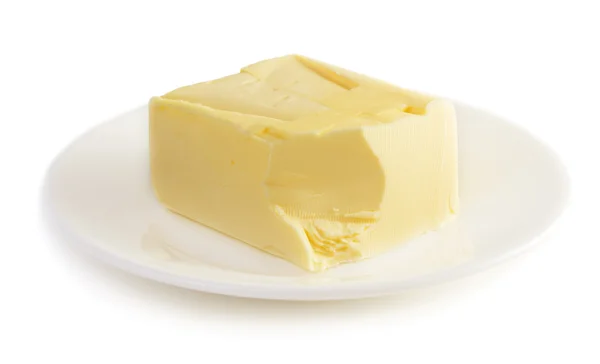 Butter auf dem Teller — Stockfoto