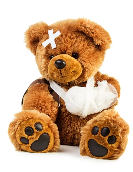 Teddy bandaj ile — Stok fotoğraf