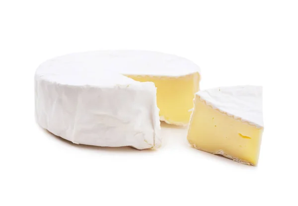 Fromage Brie Angle Avec Une Coupe Triangulaire — Photo