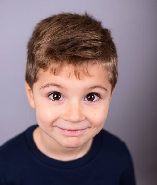 Cute little boy surprised, portrait