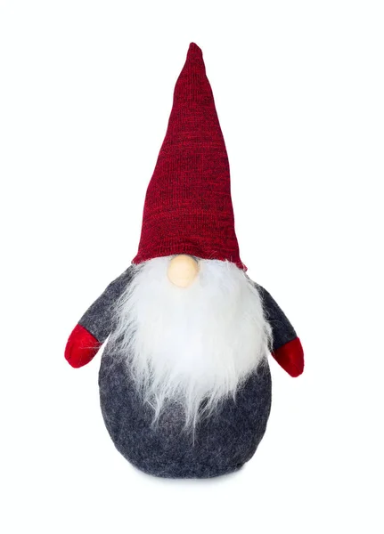 斯堪的纳维亚圣诞传统侏儒在白色背景下被隔离 — 图库照片