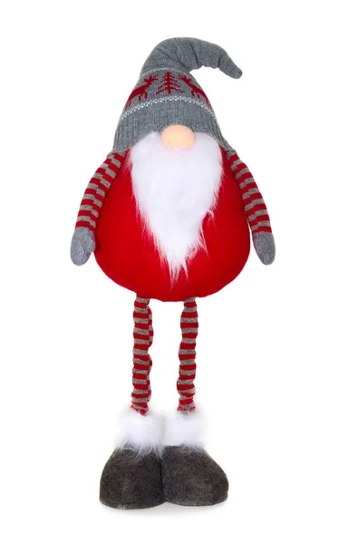 斯堪的纳维亚圣诞传统侏儒在白色背景下被隔离 — 图库照片