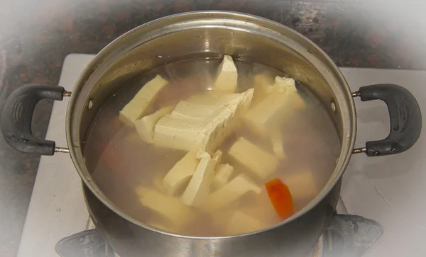 tofu çorbası pişirme