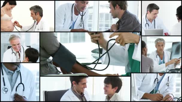 患者、医師によってチェック血圧 — ストック動画