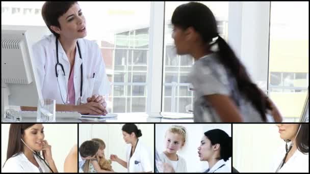 医者を訪れる女性 — ストック動画