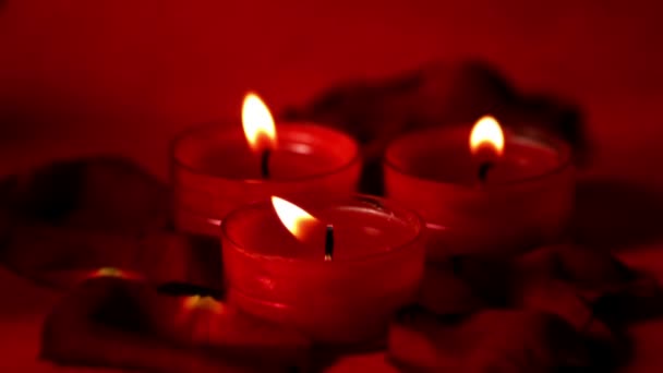 Candles flickering — Stock Video