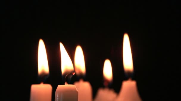 Candles flickering — Stock Video