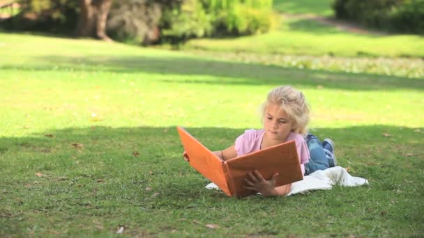 Jovem lendo um livro — Vídeo de Stock