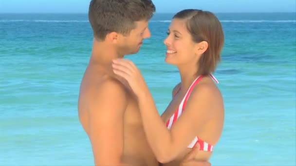 Cute couple hugging — Stock Video