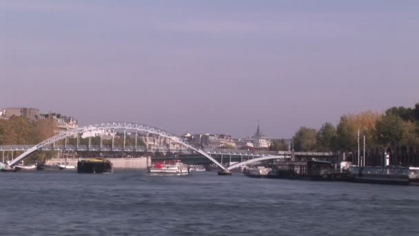 Floden seine time-lapse — Stockvideo