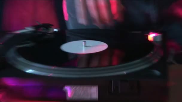 DJ spinning Records — Stock Video