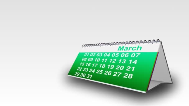 Calendario che mostra mesi — Video Stock