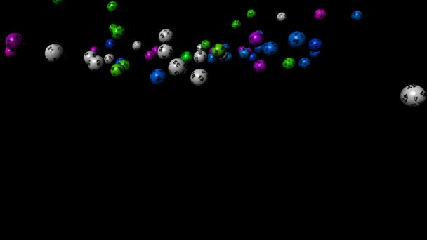 Лотерейные мячи — стоковое видео