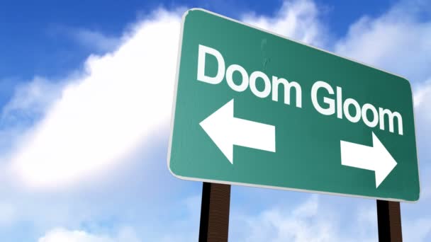 Doom ve kasvetli işareti — Stok video