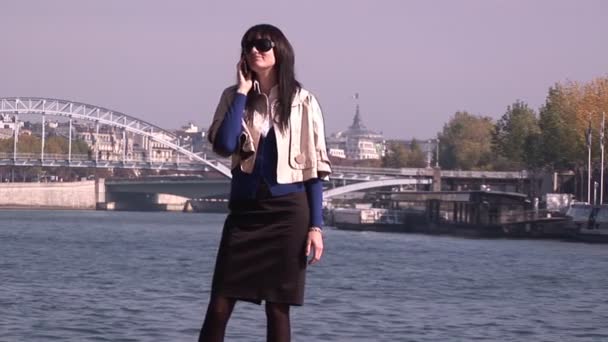 Femme d'affaires au travail — Video