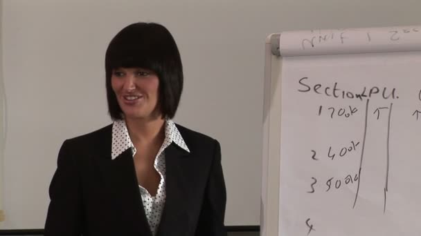 Businesswoman Giving a Presentation — Stock Video