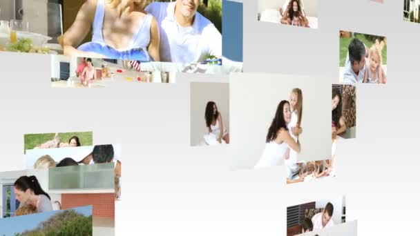 Collage di filmati di famiglia — Video Stock