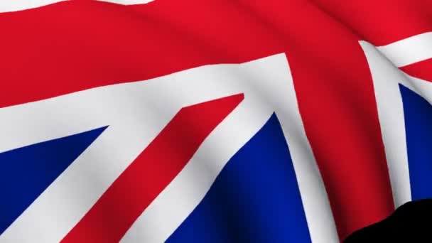 Storbritanniens flagga — Stockvideo