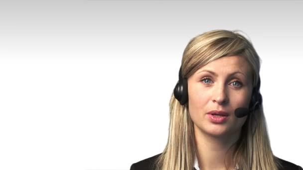 携帯電話上の若い専門職の女性 — ストック動画