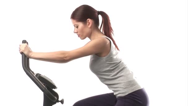 Mujer haciendo ejercicio — Vídeo de stock