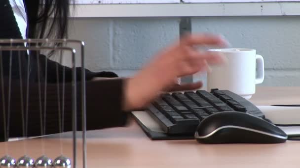 Businesswoman on Headset — Stock Video