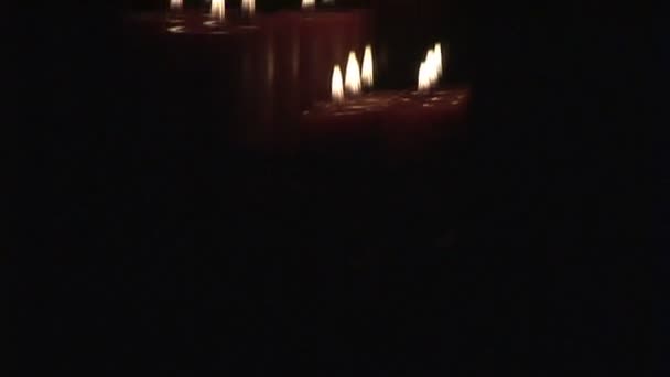 조명 촛불의 재고 장면 — 비디오