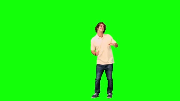 Homem dançando em câmera lenta — Vídeo de Stock
